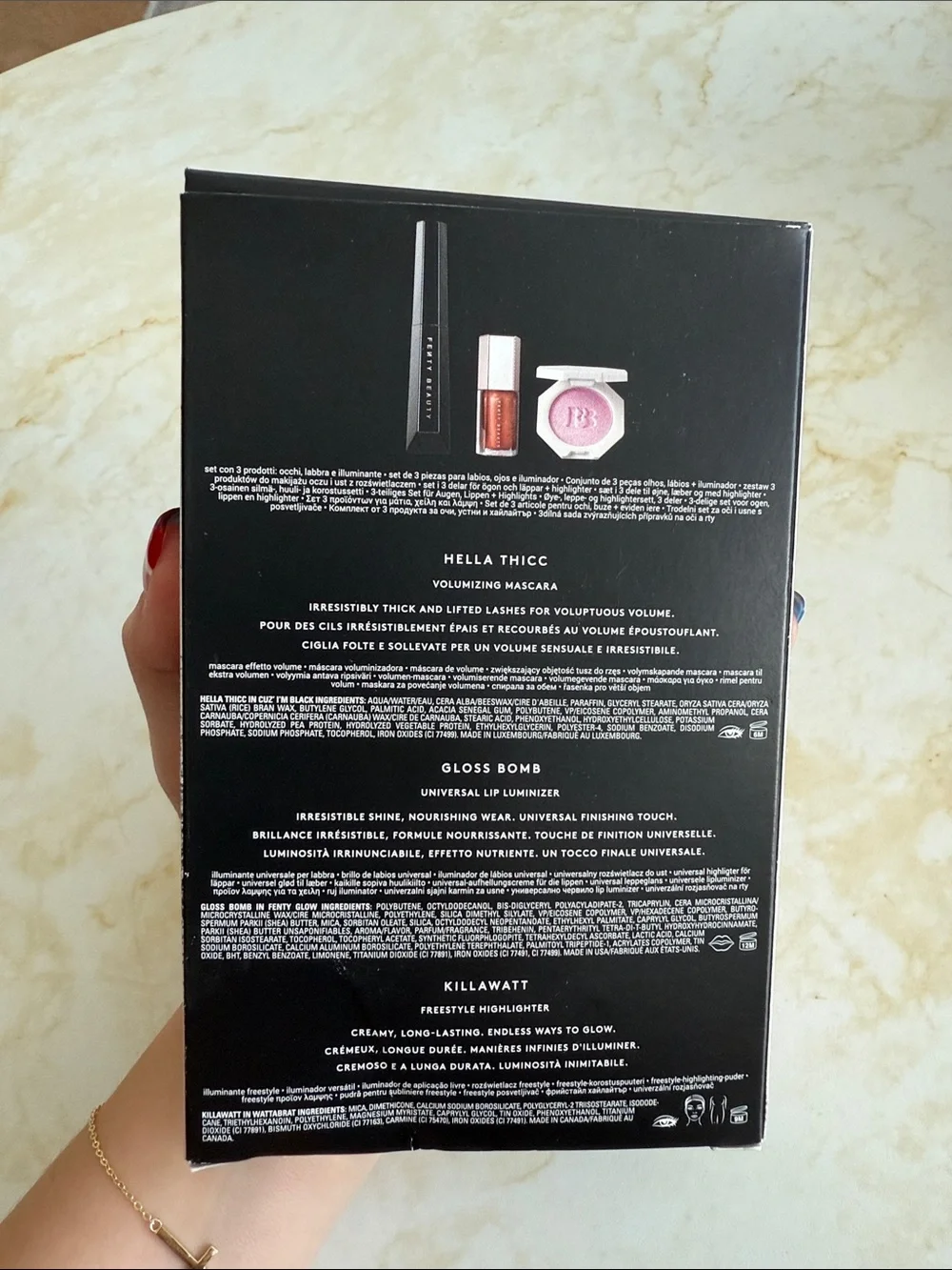 NWB Fenty Beauty FENTY FAM FAVES 3-PIECE EYE, LIP + HIGHLIGHTER SET